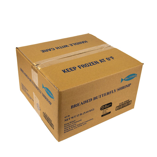 King And Prince Breaded Butterfly Shrimp 21-25, 4 x 3 lb Case - DOT product image 7
