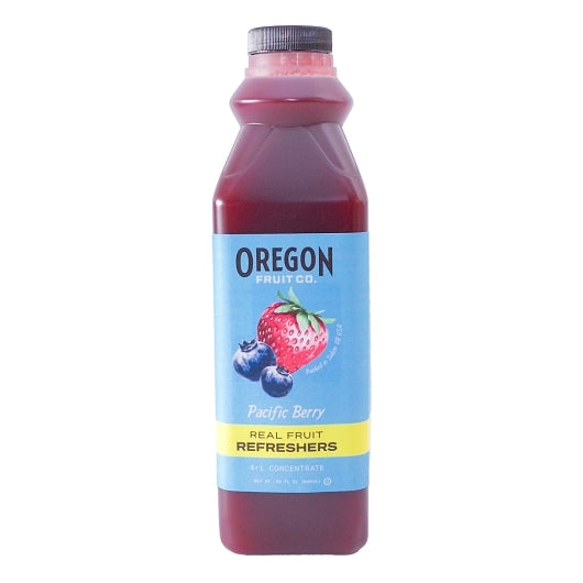 Oregon Fruit Co. Pacific Berry Real Fruit Refresher, 6 x 32 fl oz Case - Dried Fruit & Fruit Snacks
