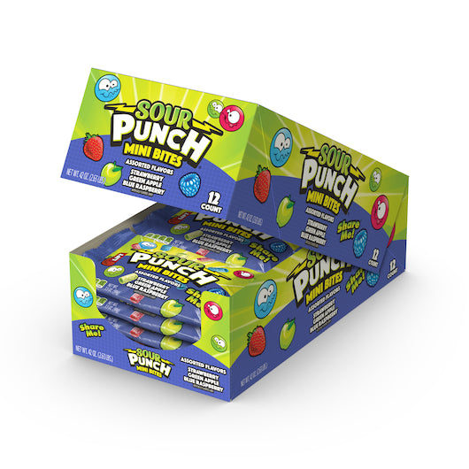 Sour Punch Share Me Gummy Candy, 12 x 12 x 3.5 oz Case - Candy & Confections