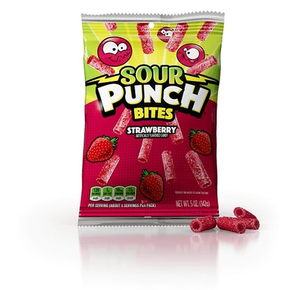 Sour Punch Strawberry Bites, 12 x 5 oz Case - DOT product image 6