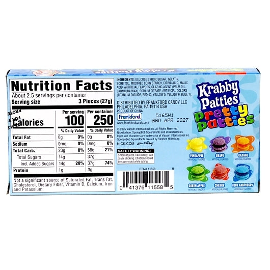 Frankford Krabby Patties Pretty Patties Theater Box, 12 x 2.54 oz Case - Candy & Confections - image 2