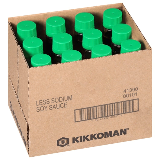 Kikkoman Less Sodium Soy Sauce Bottle, 12 x 5 fl oz Case - DOT product image 4