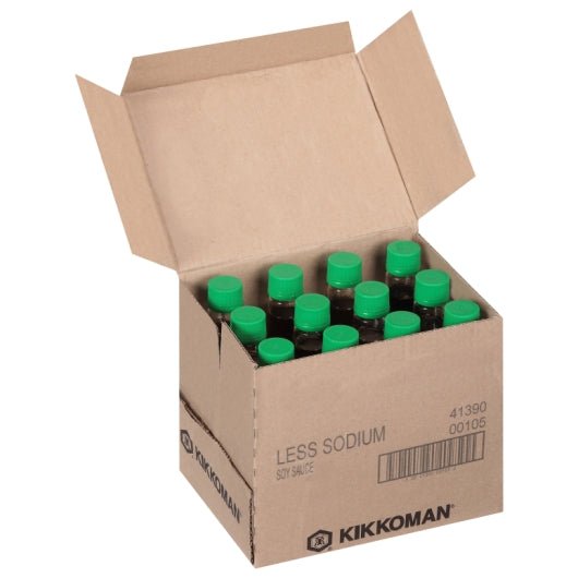 Kikkoman Less Sodium Soy Sauce, 12 x 10 fl oz Case - DOT product image 5