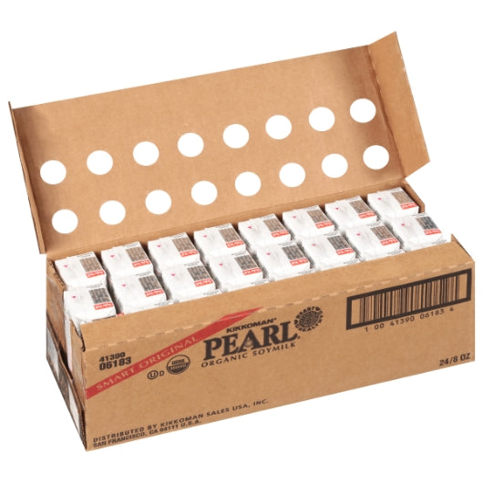 Kikkoman Pearl Organic Smart Original Soymilk, 24 x 8 fl oz Case - DOT product image 5