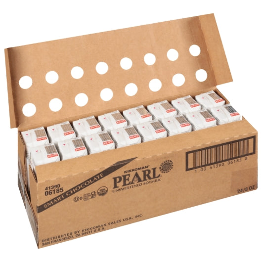 Kikkoman Pearl Smart Chocolate Soy Milk, 24 x 8 fl oz Case - DOT product image 3