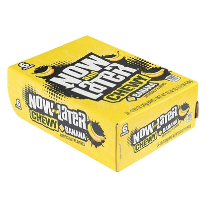 Now and Later Soft Banana Chews, 12 x 24 x 0.93 oz Case - Candy & Confections