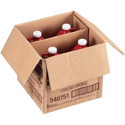 Wrights Hickory Flavored Liquid Smoke Hickory Concentrated Seasoning, 4 x 1 GA Case - GS1 open-case image