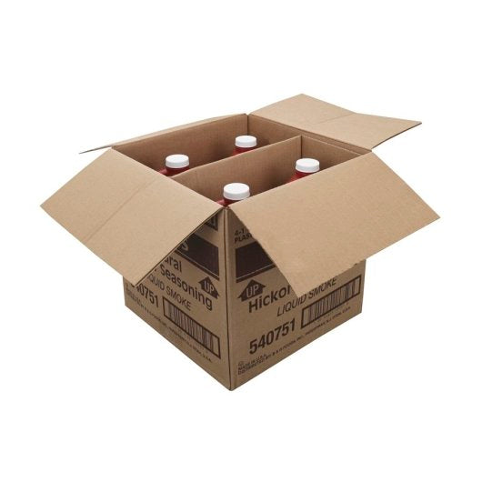 Wrights Hickory Flavored Liquid Smoke Hickory Concentrated Seasoning, 4 x 1 GA Case - GS1 inner-pack image