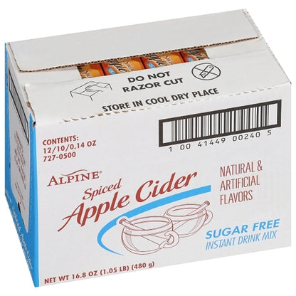 Alpine APPLE CIDER SUGAR FREE, 12 x 1.4 oz Case - DOT product image 7