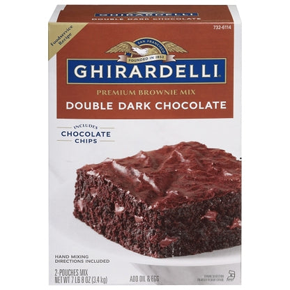 Ghirardelli Double Dark Chocolate Brownie Mix, 4 x 7.5 lb Case - DOT product image 2