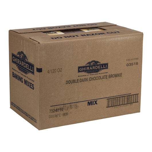 Ghirardelli Double Dark Chocolate Brownie Mix, 4 x 7.5 lb Case - DOT product image 8