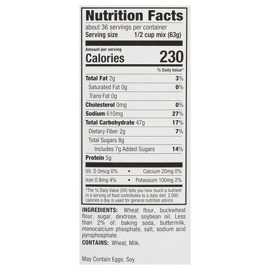 Krusteaz Buck Wheat Buckwheat Pancake Mix, 6 x 5 lb Case - DOT product image 6