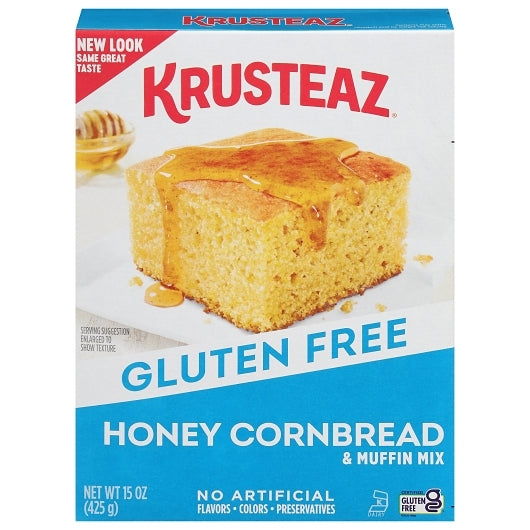 Krusteaz Gluten Free Cornbread Mix, 8 x 15 oz Case - Bakery & Desserts
