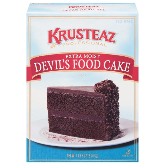 Krusteaz Professional Devil's Food Cake Mix, 6 x 4.5 lb Case - Bakery & Desserts