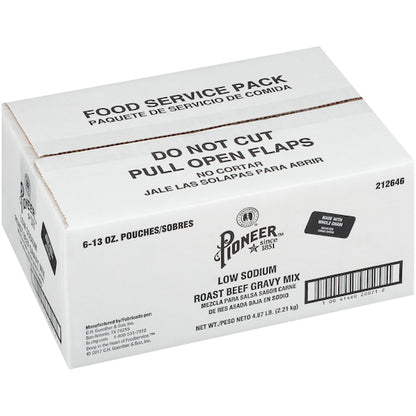 Pioneer Low Sodium Roast Beef Flavored Gravy Mix, 6 x 13 oz Case - DOT product image 3