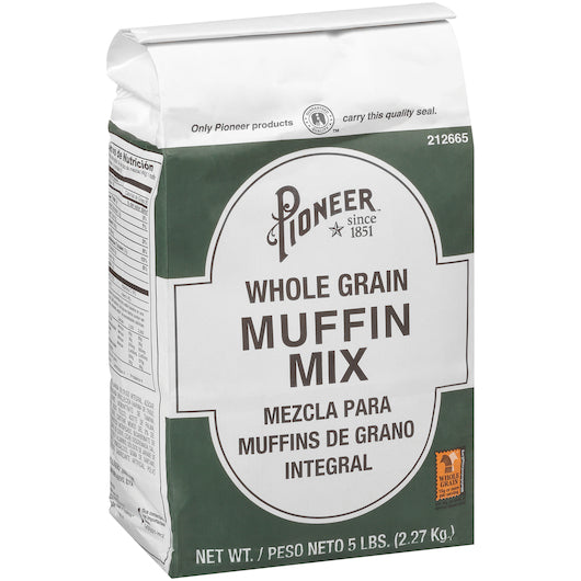 Pioneer Whole Grain Muffin Mix, 6 x 5 lb Case - Bakery & Desserts