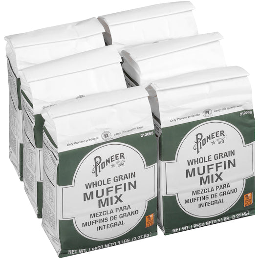 Pioneer Whole Grain Muffin Mix, 6 x 5 lb Case - DOT product image 4