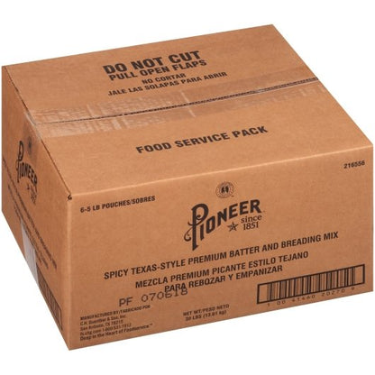 Pioneer Spicy Texas-Style Premium Breading & Batter Mix, 6 x 5 lb Case - DOT product image 4