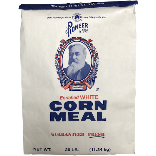 Pioneer Enriched White Corn Meal, 1 x 25 lb Case - DOT product image 2