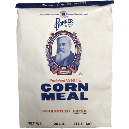 Pioneer Enriched White Corn Meal, 1 x 25 lb Case - DOT product image 2