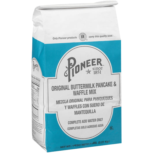 Pioneer Original Buttermilk Pancake And Waffle Mix, 6 x 5 lb Case - Bakery & Desserts