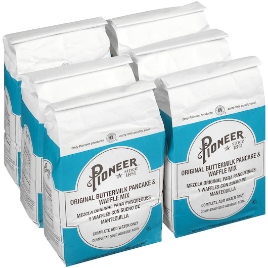 Pioneer Original Buttermilk Pancake And Waffle Mix, 6 x 5 lb Case - DOT product image 5
