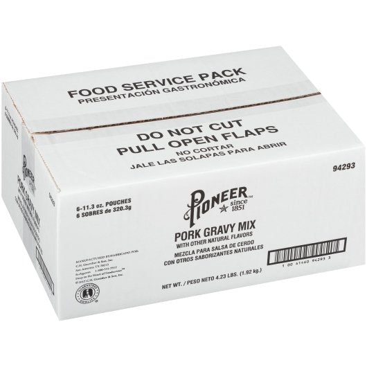 Pioneer Pork Gravy Mix, 6 x 11.3 oz Case - DOT product image 4