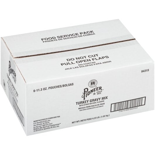 Pioneer Turkey Gravy Mix, 6 x 11.3 oz Case - DOT product image 4