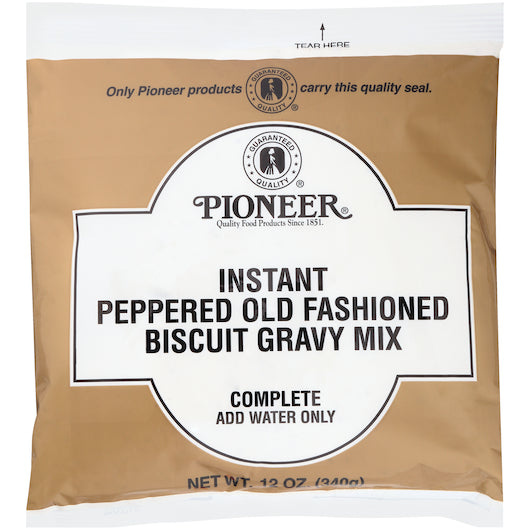Pioneer Instant Peppered Old Fashioned Gravy Mix, 12 x 12 oz Case - DOT product image 2