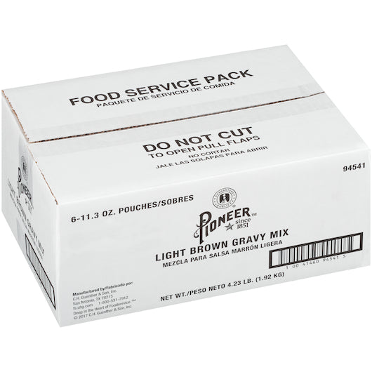 Pioneer Light Brown Gravy Mix, 6 x 11.3 oz Case - DOT product image 3