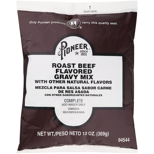 Pioneer Roast Beef Flavored Gravy Mix, 6 x 13 oz Case - Condiments & Sauces