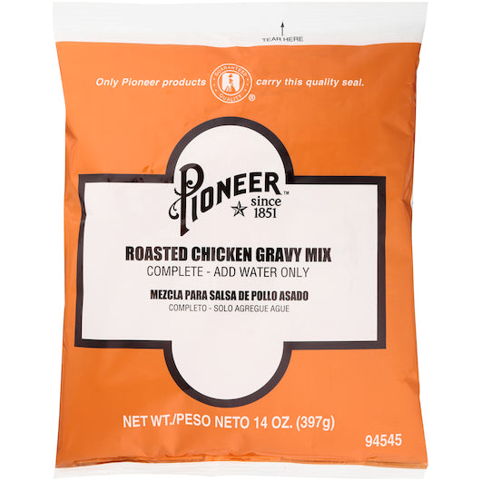 Pioneer Roasted Chicken Gravy Mix, 6 x 14 oz Case - Condiments & Sauces
