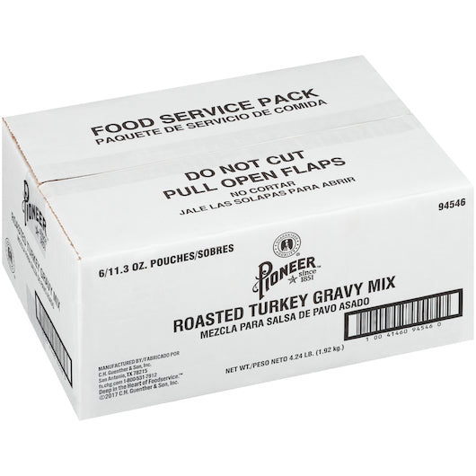 Pioneer Roasted Turkey Gravy Mix, 6 x 11.3 oz Case - DOT product image 6