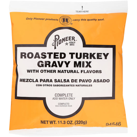 Pioneer Roasted Turkey Gravy Mix, 6 x 11.3 oz Case - Condiments & Sauces