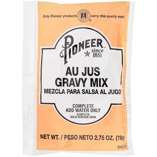 Pioneer Au Jus Gravy Mix, 12 x 2.75 oz Case - Condiments & Sauces