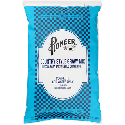 Pioneer Country Style Gravy Mix, 6 x 24 oz Case - Condiments & Sauces
