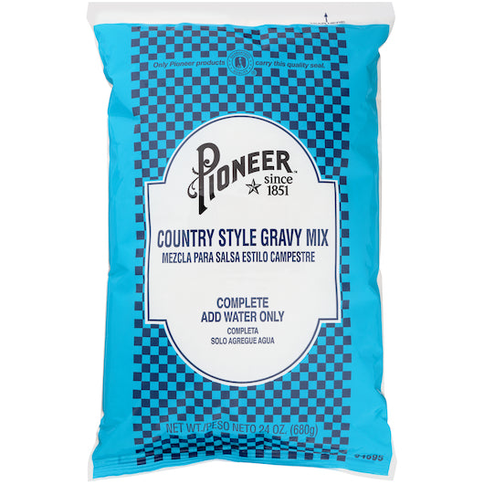 Pioneer Country Style Gravy Mix, 6 x 24 oz Case - Condiments & Sauces