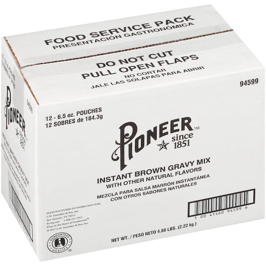 Pioneer Instant Brown Gravy Mix, 12 x 6.5 oz Case - DOT product image 6