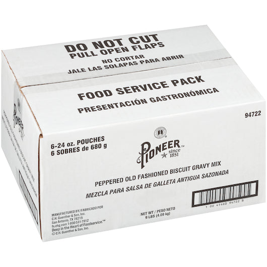 Pioneer Old Fashioned Peppered Gravy Mix Biscuit Mix, 6 x 24 oz Case - DOT product image 3