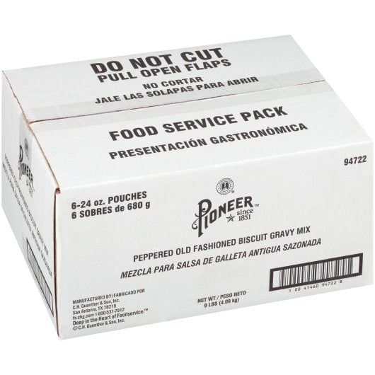 Pioneer Old Fashioned Peppered Gravy Mix Biscuit Mix, 6 x 24 oz Case - DOT product image 4