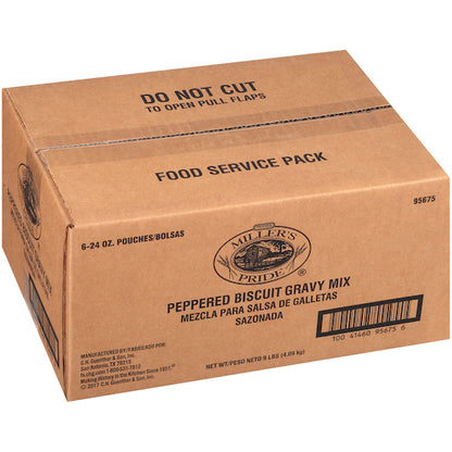 Millers Pride Peppered Biscuit Gravy Mix, 6 x 24 oz Case - DOT product image 3