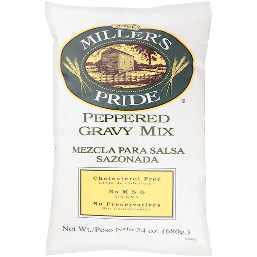 Millers Pride Peppered Biscuit Gravy Mix, 6 x 24 oz Case - DOT product image 2