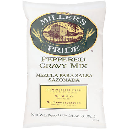 Millers Pride Peppered Biscuit Gravy Mix, 6 x 24 oz Case - DOT product image 2