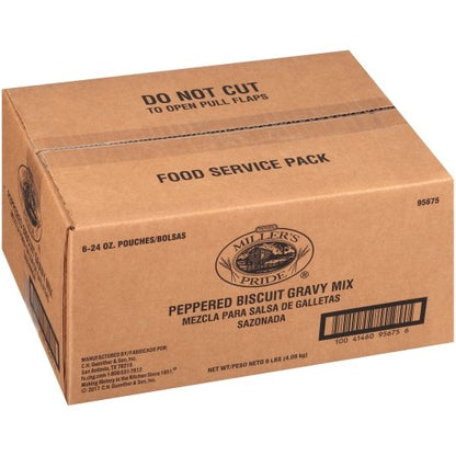 Millers Pride Peppered Biscuit Gravy Mix, 6 x 24 oz Case - DOT product image 4
