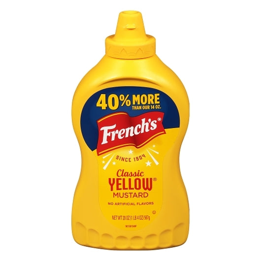 French's Classic Yellow Mustard Bottle, 12 x 20 oz Case - DOT product image 3