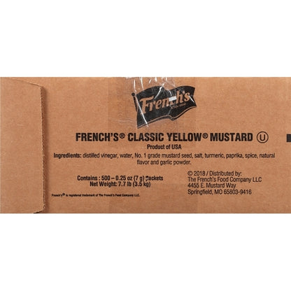 French's Yellow Mustard Single Serve, 500 x 7 GR Case - DOT product image 4