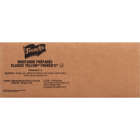 French's Yellow Mustard Single Serve, 500 x 7 GR Case - DOT product image 6