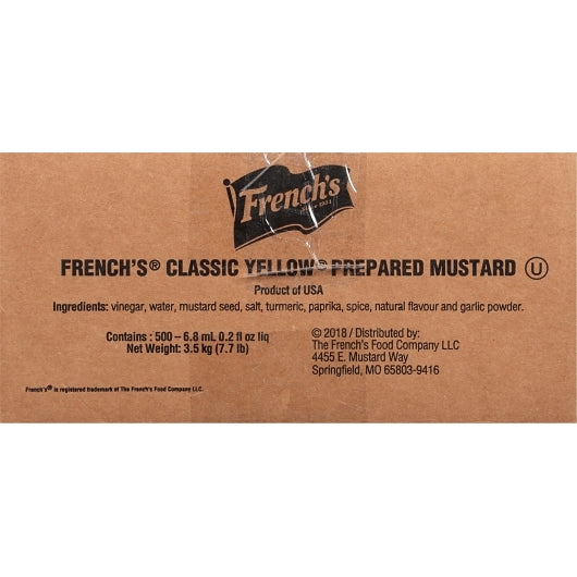 French's Yellow Mustard Single Serve, 500 x 7 GR Case - DOT product image 5