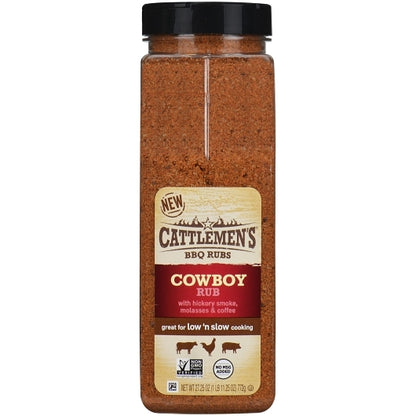 Cattlemans Cattleman Cowboy Rub, 6 x 27.25 oz Case - Front/center packaged product image