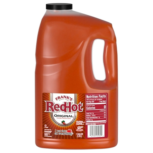 Frank's Redhot Kosher Cayenne Pepper Hot Sauce Bulk, 4 x 1 GA Case - Condiments & Sauces